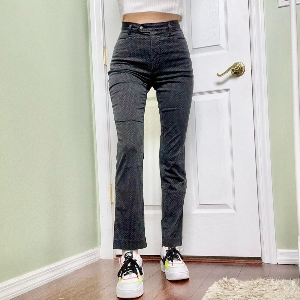 Polka dot gray pants